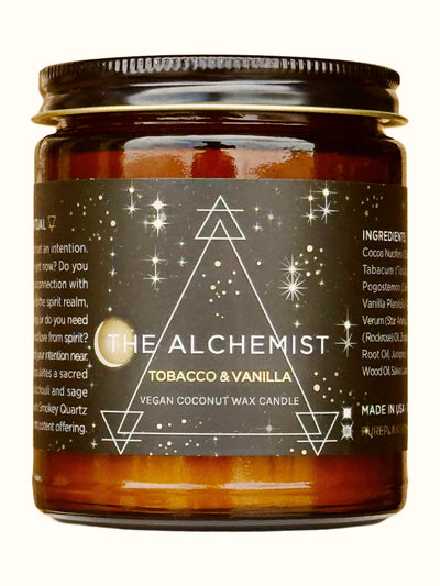 8 oz The Alchemist Tobacco & Vanilla Candle by Pure Plant Alchemy