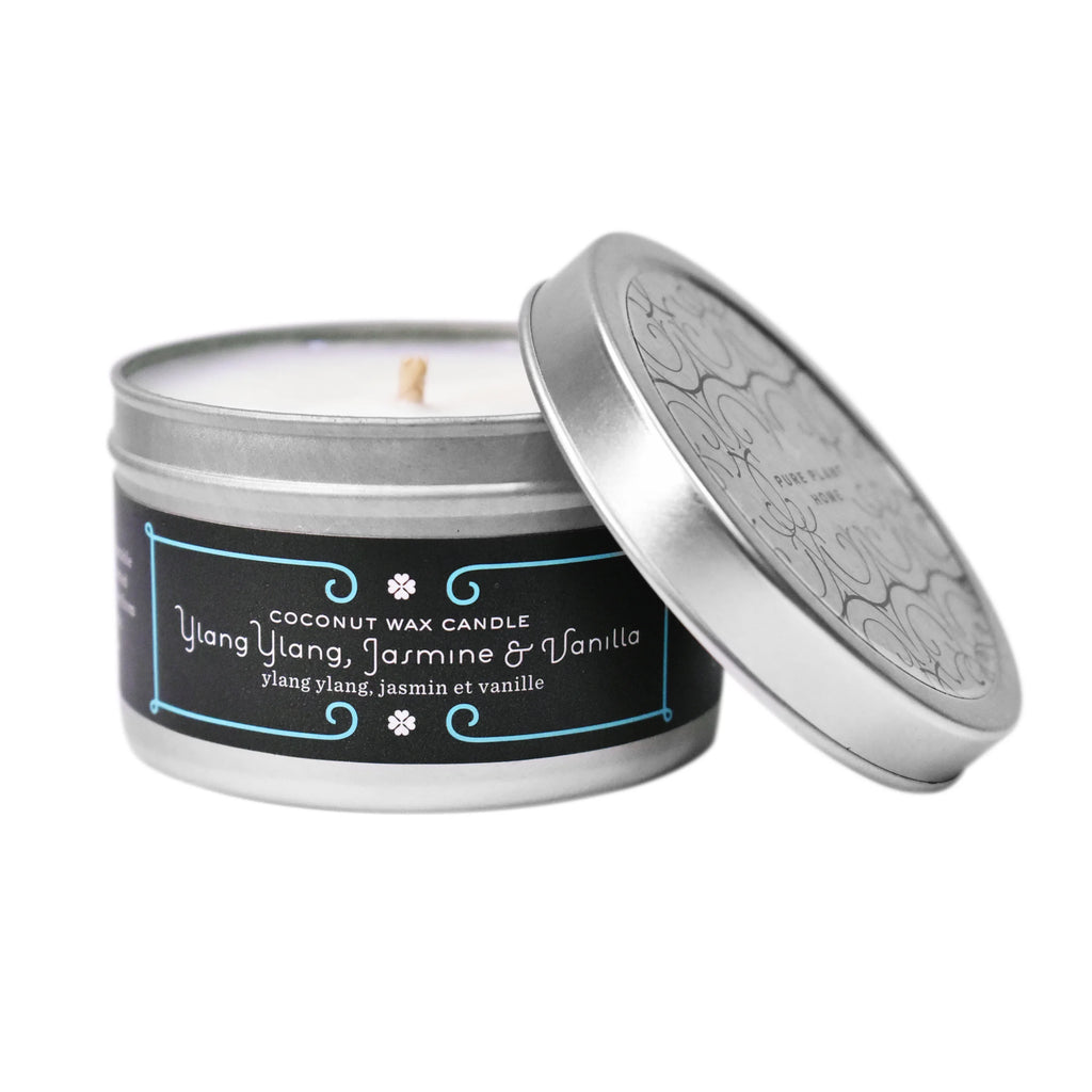 4.4 oz Medium Silver Tin Ylang Ylang/Jasmine/Vanilla