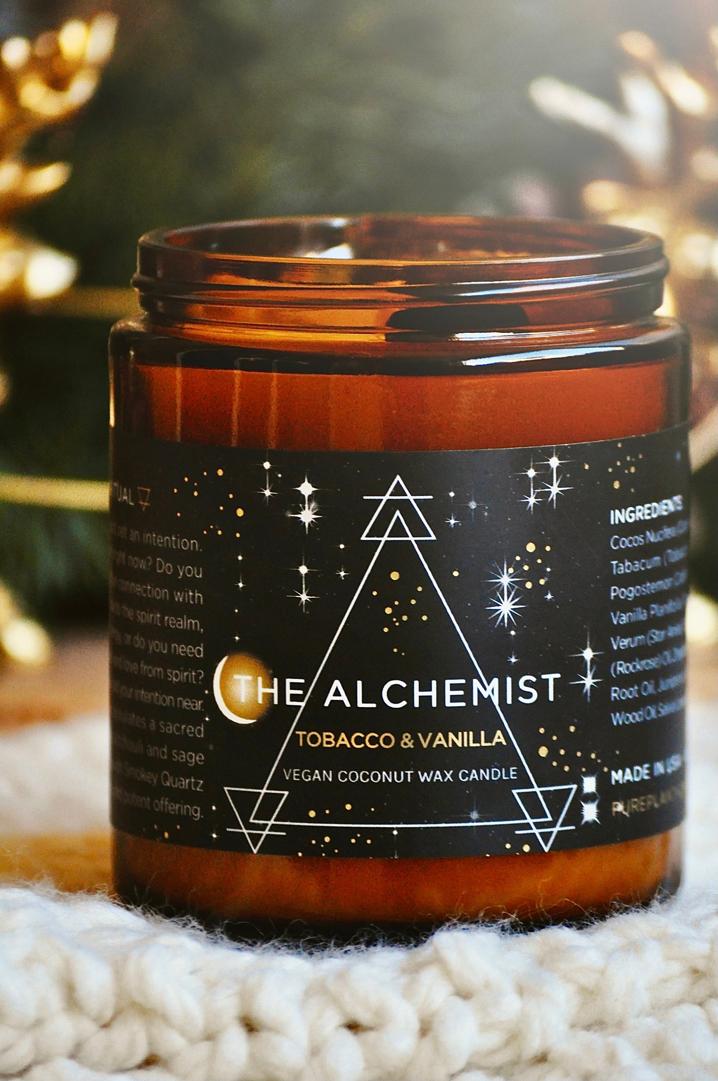 8 oz The Alchemist Tobacco & Vanilla Candle by Pure Plant Alchemy - 4