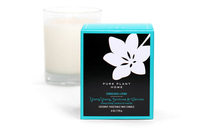6 oz Gift Box Glass Candle Ylang Ylang/Jasmine Vanilla