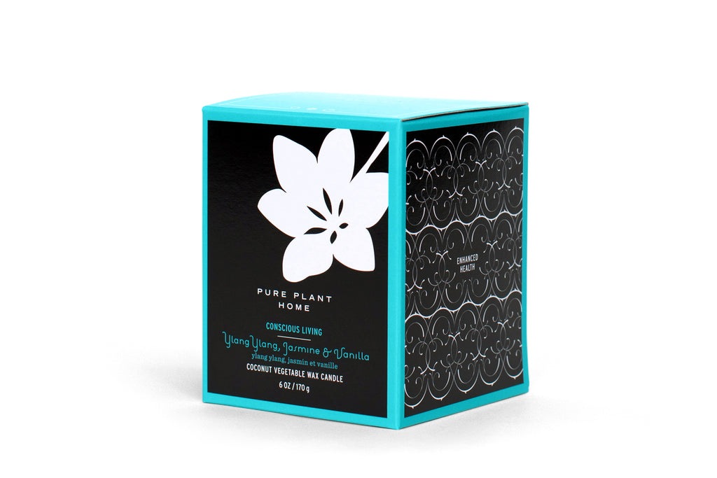 6 oz Gift Box Glass Candle Ylang Ylang/Jasmine Vanilla - 3