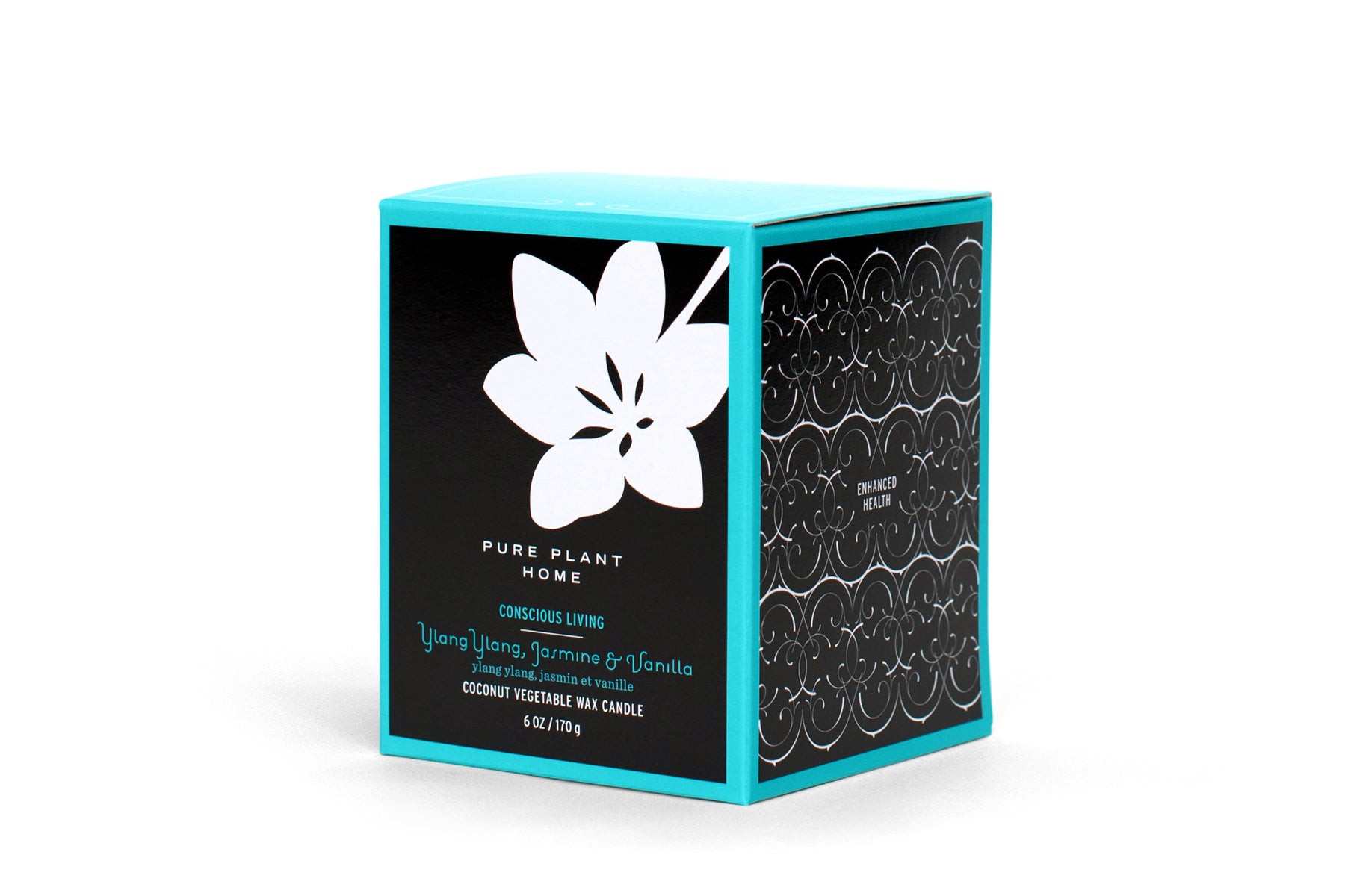 6 oz Gift Box Glass Candle Ylang Ylang/Jasmine Vanilla - 3