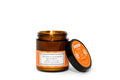 3.1 oz Small Amber Apothecary Jar Mandarin Orange/Lemongrass Coconut Wax w/real essential oils
