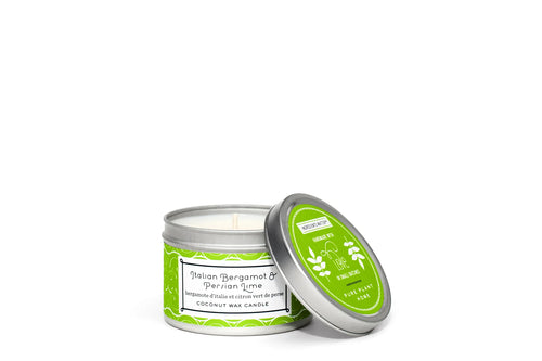 3 oz Small Silver Tin Italian Bergamot/Persian Lime