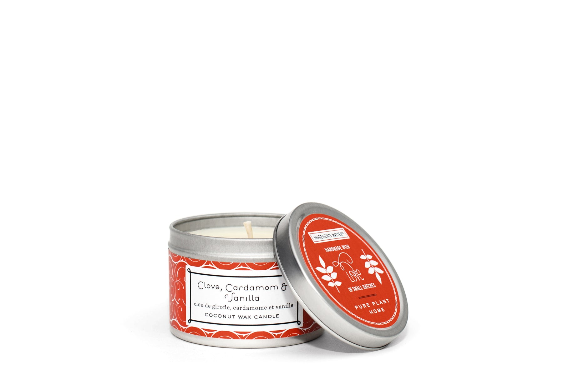 3 oz Small Silver Tin Indonesian Clove/Cardamom/Vanilla