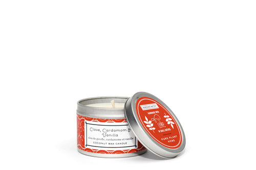 3 oz Small Silver Tin Indonesian Clove/Cardamom/Vanilla