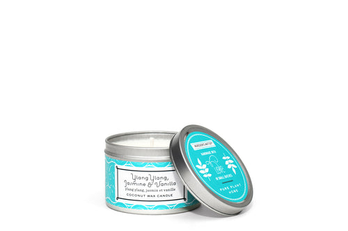 3 oz Small Silver Tin Ylang Ylang/Jasmine/Vanilla