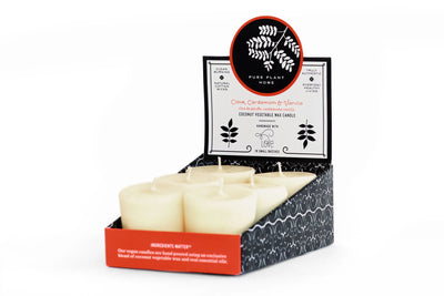 1.9 oz Votive 6 pk Clove/Cardamom/Vanilla Coconut Vegetable Wax blend