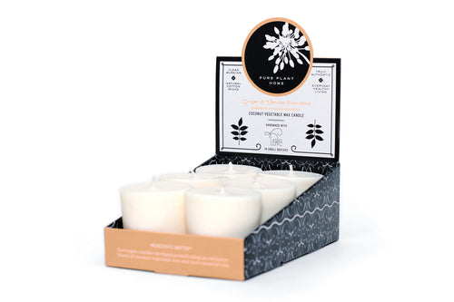 1.9 oz Votive 6 pk Ginger/Vanilla Coconut Vegetable Wax blend