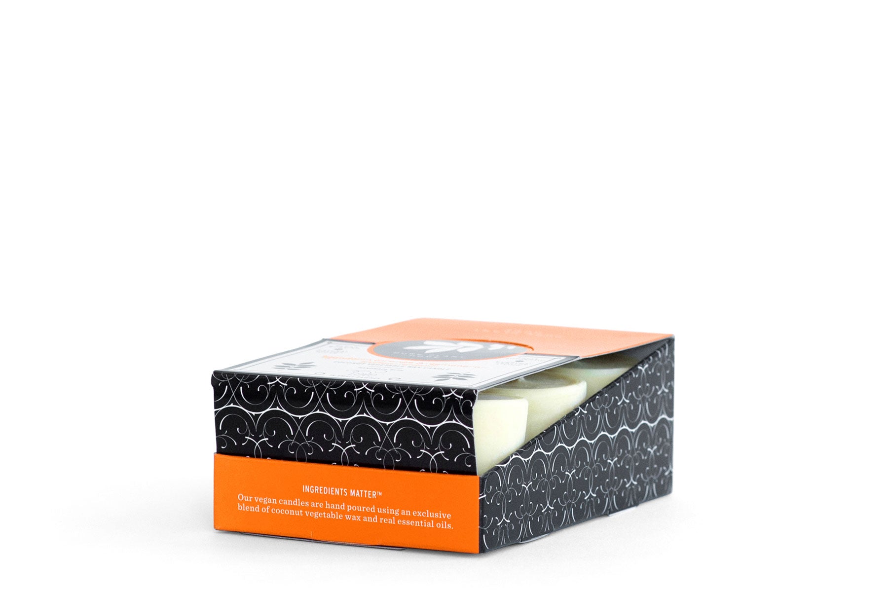 1.9 oz Votive 6 pk Mandarin Orange/Lemongrass Coconut Vegetable Wax blend - 2