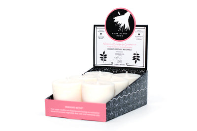 1.9 oz Votive 6 pk Valencia Orange/Grapefruit Coconut Vegetable Wax blend