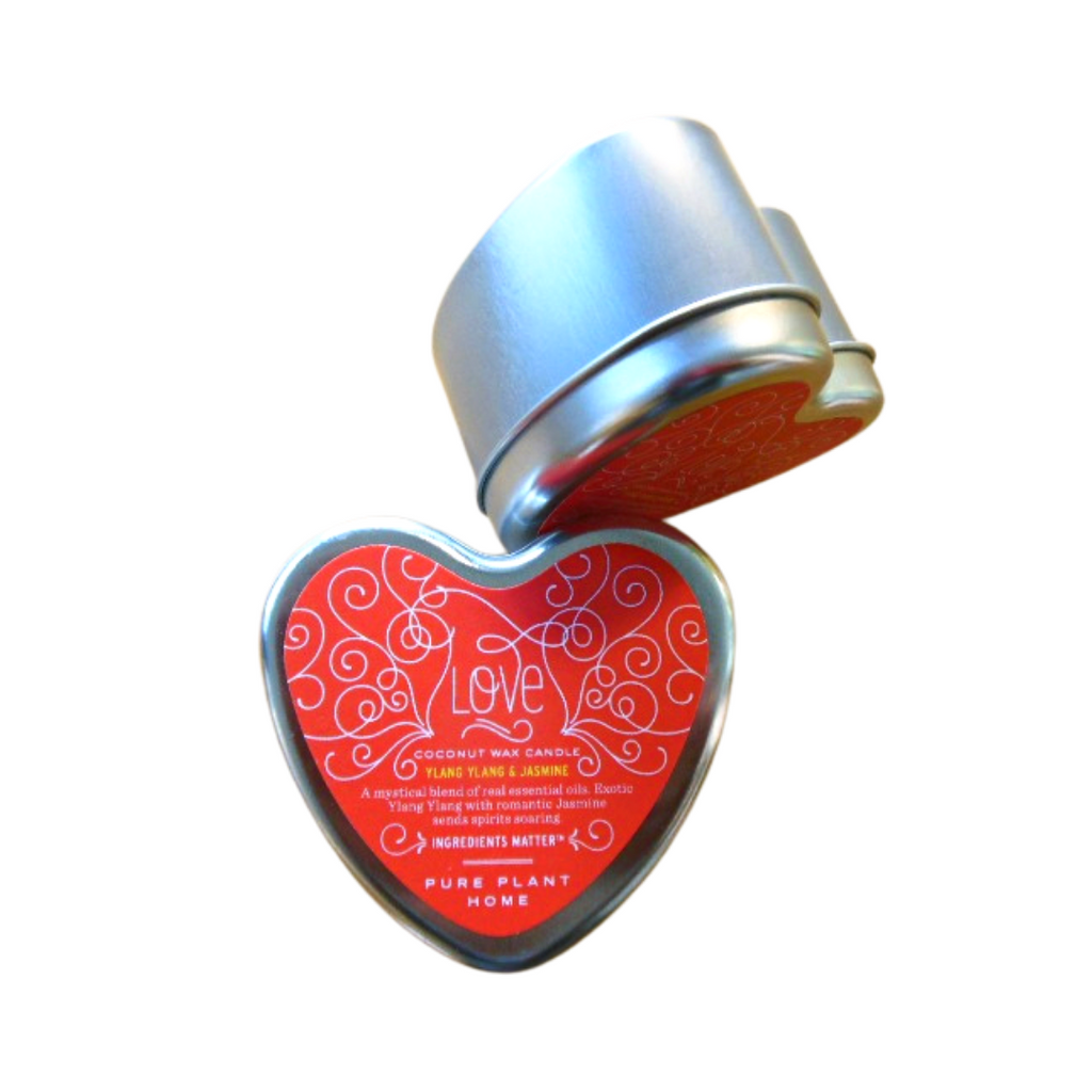 3.8 oz Heart Tin Ylang Ylang/Jasmine