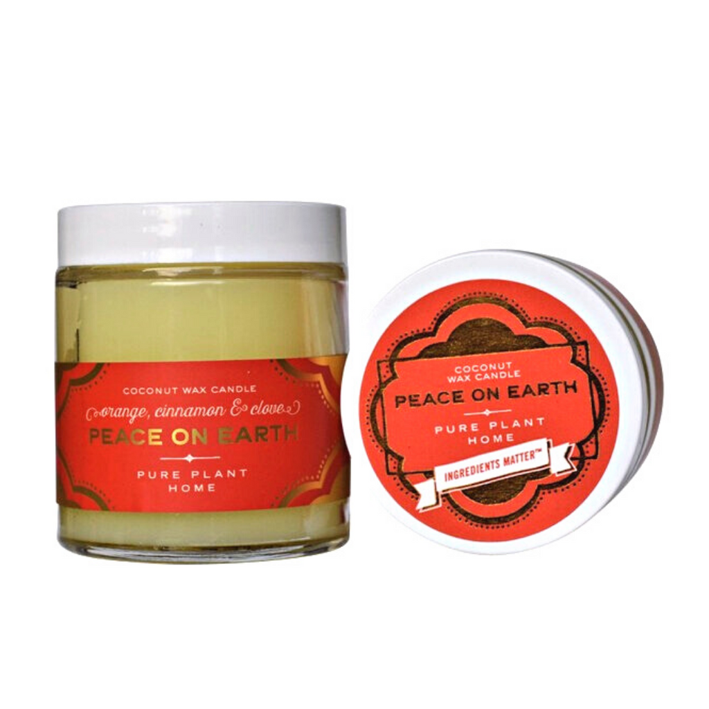 3.1 oz Holiday Clear Apothecary Jar Orange, Clove/Cinnamon (Peace On Earth)