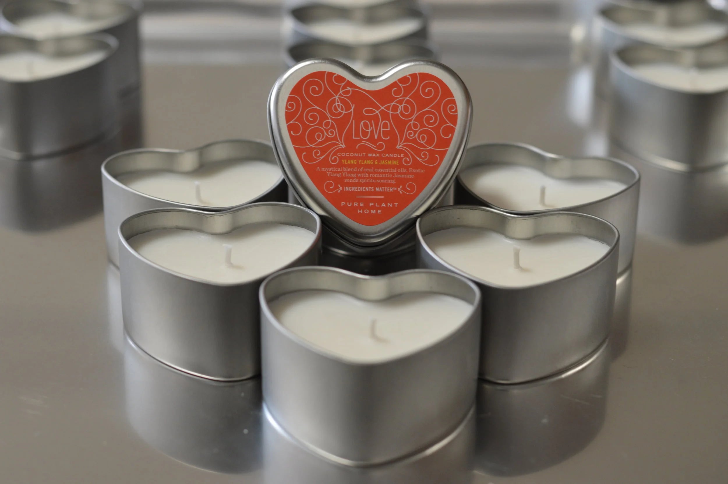 3.8 oz Heart Tin Ylang Ylang/Jasmine - 3