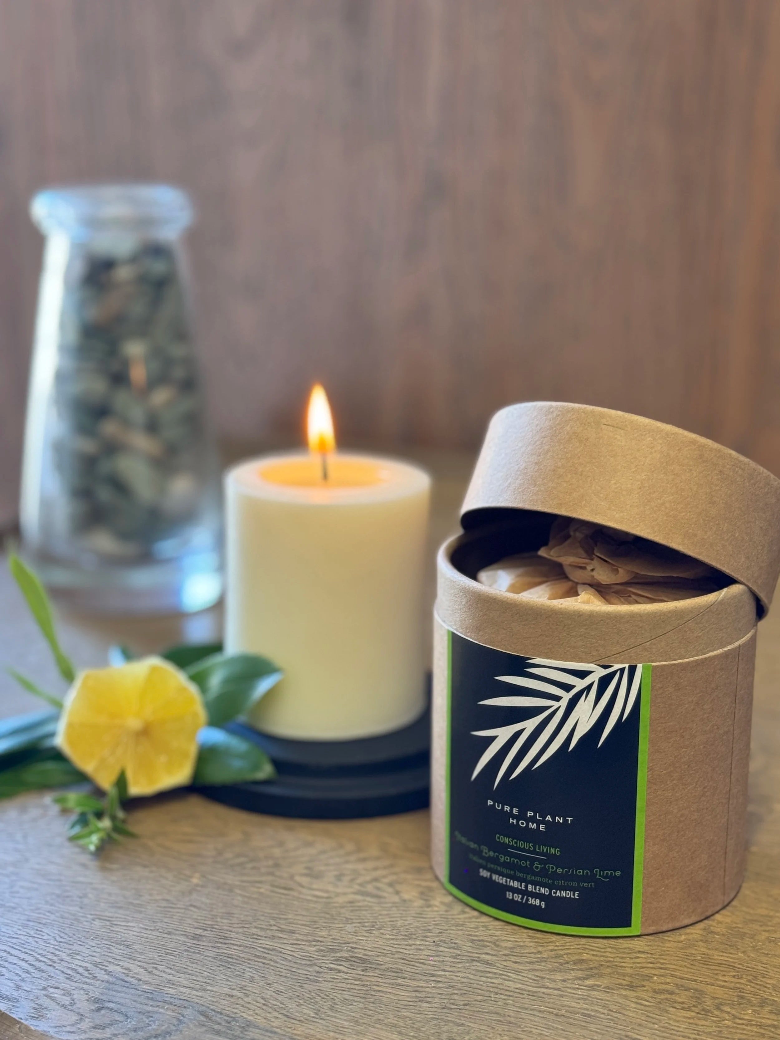 13 oz Italian Bergamot & Persian Lime Pillar Candle - 3