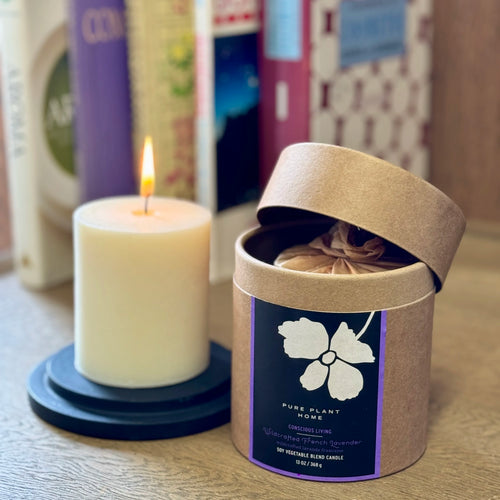 13 oz Wildcrafted French Lavender Pillar Candle - 3
