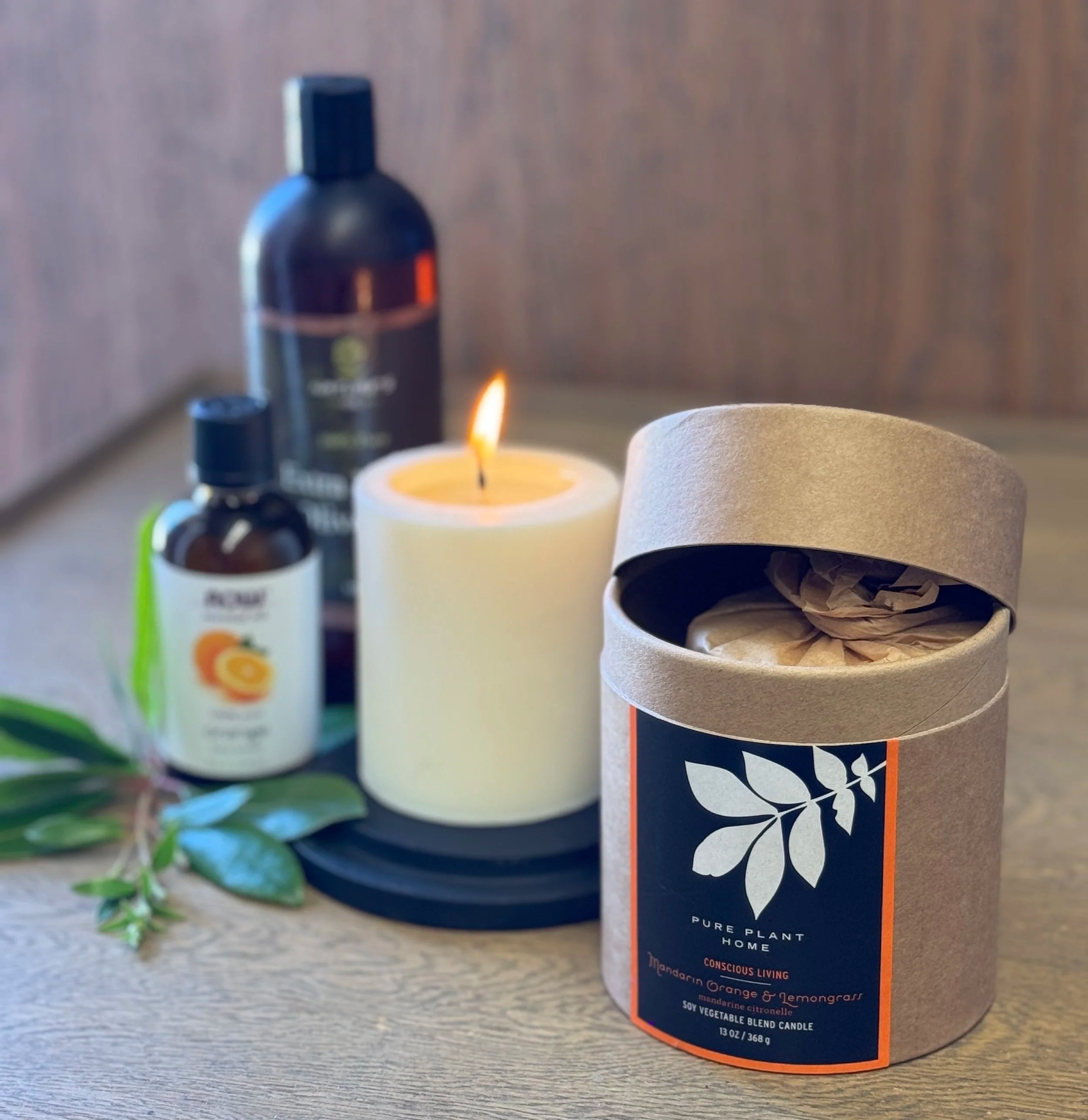13 oz Mandarin Orange & Lemongrass Pillar Candle - 3