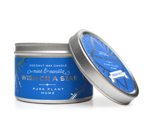 3 oz Holiday Small Silver Tin  Mint/Vanilla (Wish On A Star)