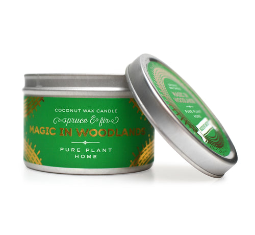 3 oz Holiday Small Silver Tin Spruce/Fir (Magic In Woodlands)